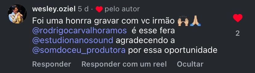 Avaliação 5 estrelas — cliente Nano Sound BH