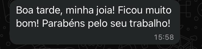 Avaliação 5 estrelas — cliente Nano Sound BH
